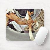  digitale kunst met palomino-paarden muismat (Met muis)