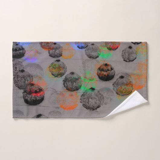 Digitale kunst met ronde penseelstreken. handdoek (Handdoek)