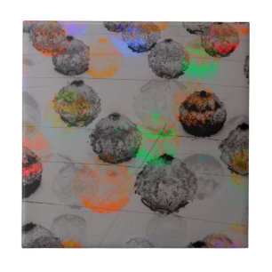 Digitale kunst met ronde penseelstreken. tegeltje