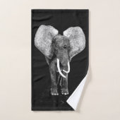 Digitale kunst met zwarte en witte oogklep bad handdoek (Handdoek)
