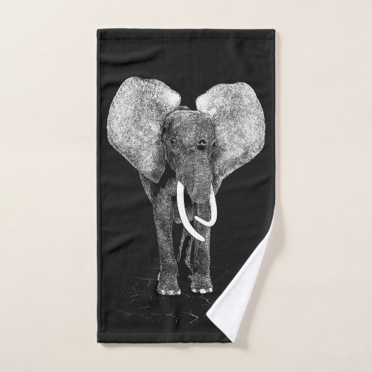 Digitale kunst met zwarte en witte oogklep bad handdoek (Handdoek)
