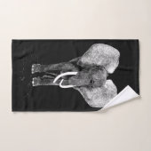 Digitale kunst met zwarte en witte oogklep bad handdoek (Handdoek)