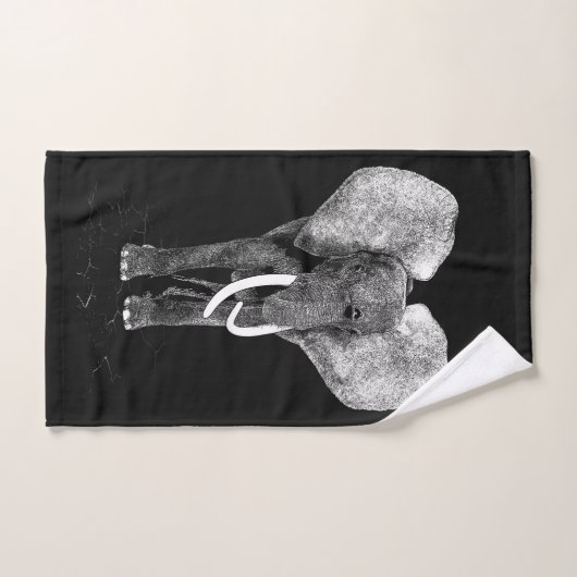 Digitale kunst met zwarte en witte oogklep bad handdoek (Handdoek)