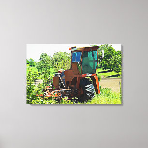 Digitale Kunst Midwest Tractor Canvas Kunstwerk Afdruk