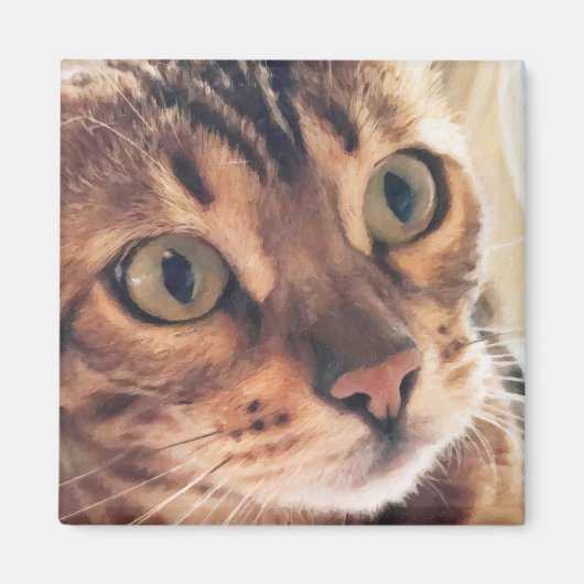 Digitale kunst Sluiten van prachtige katten Grote  Magneet (Voorkant)