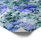 Digitale kunst van blauwe aquarel abstracte achter poster (Hoek)