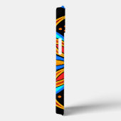 digitale kunstblauw oranje mandala monogrammen Case-Mate iPhone case (Achterkant / Rechts)