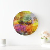 Digitale kunstklok met levendige wijn grote klok (Huis)