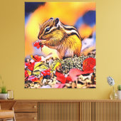 Digitale kunstschilderijdoek voor eekhoorns canvas afdruk (Insitu (Woonkamer))