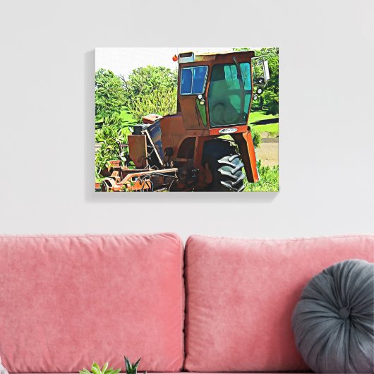 Digitale kunstschildpad voor middenwesttractoren canvas afdruk (Insitu (Woonkamer))