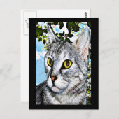 Digitale kunstwerken voor katten en Naturen "in vo Briefkaart (Voorkant / Achterkant)