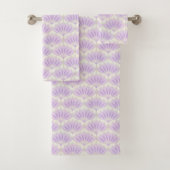Digitale lavender Flowers Pattern Bath Towel Set Bad Handdoek (Insitu)