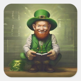 Digitale Leprechaun Replechaun Vierkante Sticker
