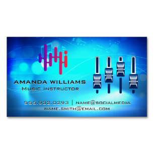 Digitale Logo   Mengsel   Muziekachtergrond Magnetisch Visitekaartje