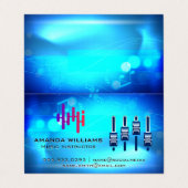 Digitale Logo | Mengsel | Muziekachtergrond Visitekaartjes (Buitenkant ongevouwen)