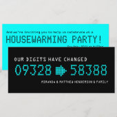 Digitale-look-Moving en Housewarming Party Kaart (Voorkant / Achterkant)