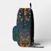 Digitale Mandala Geel Blauw en Groen Bedrukte Rugzak (Rechts)