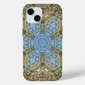 Digitale Mandala Geel en Blauw Case-Mate iPhone Case (Achterkant)