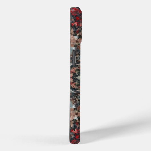 Digitale Mandala Rood en Wit Case-Mate iPhone Case (Achterkant / Rechts)