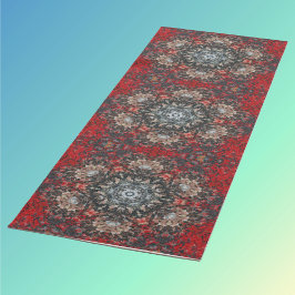 Digitale Mandala Rood en Wit Yogamat