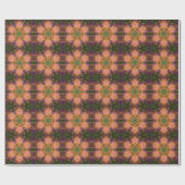 Digitale Mandala Roze Geel en Groen Cadeaupapier (Vlak)