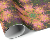 Digitale Mandala Roze Geel en Groen Cadeaupapier (Rol Hoek)