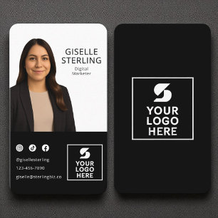 Digitale marketeer Zwart Wit Foto Logo Portret Visitekaartje