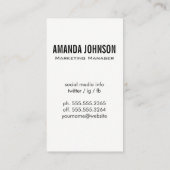 Digitale marketing / levendig visitekaartje (Achterkant)