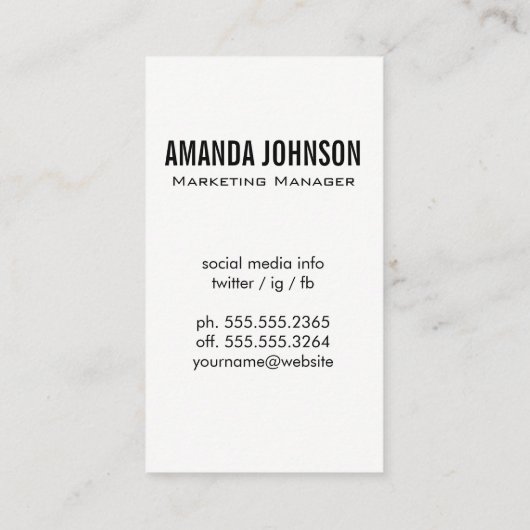 Digitale marketing / levendig visitekaartje (Achterkant)