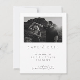 Digitale Moderne Minimalistische Foto Save the Dat Date