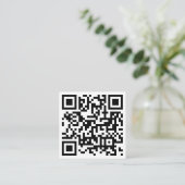Digitale moderne zakelijke QR-code Vierkante Visitekaartje (Staand voorkant)