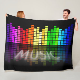 DIGITALE MUZIEK FLEECE DEKEN