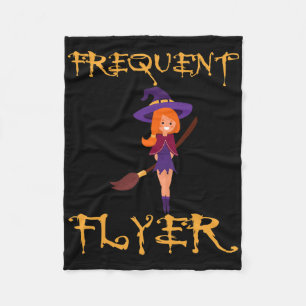 Digitale nomad Frequent Flyer Halloween Witch Fleece Deken