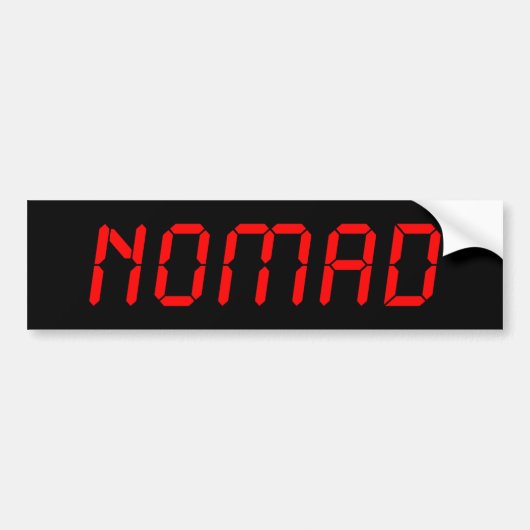 DIGITALE NOMADE BUMPERSTICKER (Voorkant)