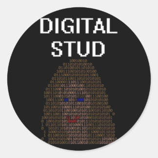 Digitale nopjes ronde sticker