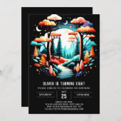 Digitale Online Woodland Kids Verjaardag Kaart (Voorkant / Achterkant)