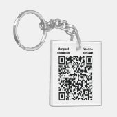 Digitale QR-code Foto-id Sleutelhanger (Voorkant Links)