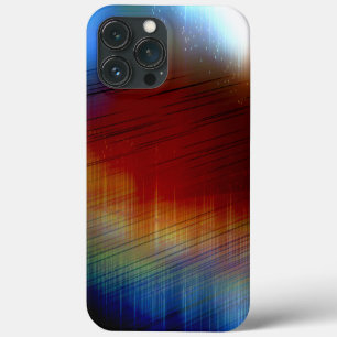Digitale regen over flitskleurige spotjes iPhone 13 pro max hoesje
