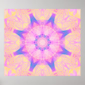 Digitale retro abstracte mandala. Heldere bloem. B Poster (Voorkant)