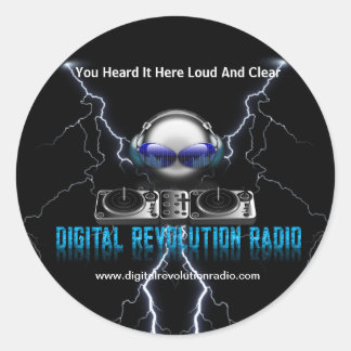 Digitale Revolutieradio 3"Ronde Glanzende Stickers