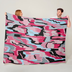 Digitale rode en zwarte afdrukken fleece deken