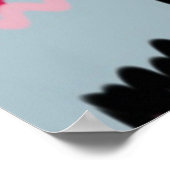 Digitale rode en zwarte afdrukken poster (Hoek)