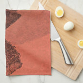 Digitale rode gele abstracte verfpenseel theedoek (Quarter Fold)