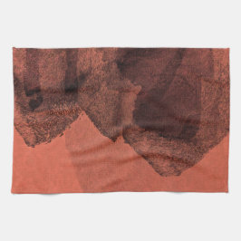 Digitale rode gele abstracte verfpenseel theedoek