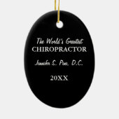 Digitale röntgenkunst (aangepaste achtertekst) keramisch ornament (Achterkant)