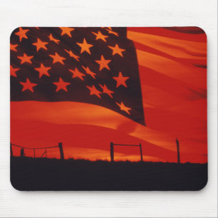 Digitale samenstelling van de Amerikaanse vlag Muismat