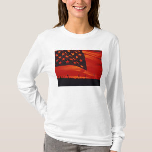Digitale samenstelling van de Amerikaanse vlag T-shirt