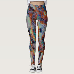 Digitale schapenwol, uitgesmeerd met gekleurde ver leggings