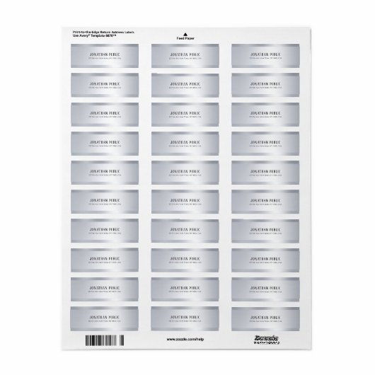 Digitale Sjabloon Eenvoudige aangepaste elegante m Etiket (Full Sheet)