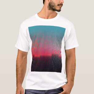 Digitale stedelijke vierkanten: futuristische verv t-shirt